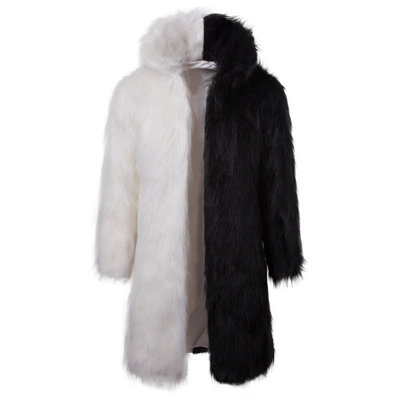 Autumn and Winter New Men's Coat European and American Fashion Personality Hip Hop Long Fur fabric Coat OEM