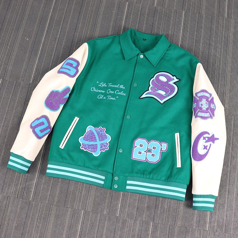 mens streetwear custom windbreaker letterman baseball jackets varsities college jackets