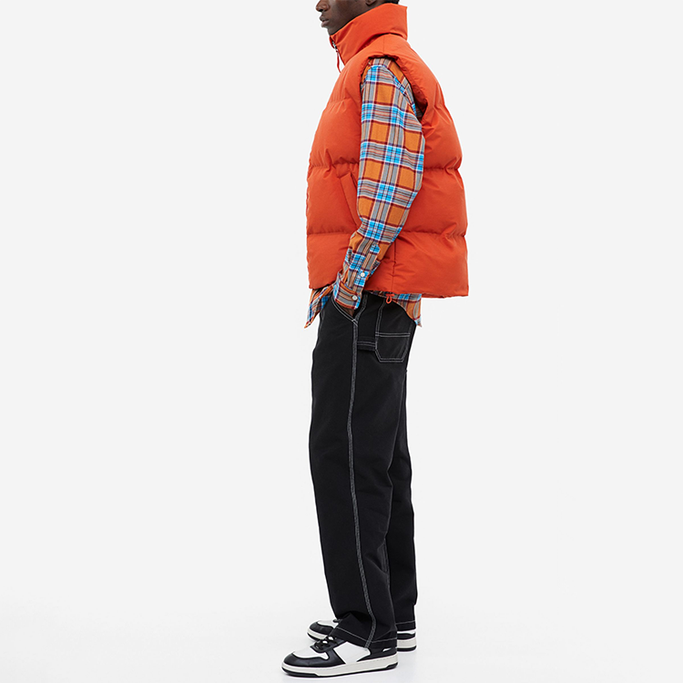Custom Label Outwear Zip Up Men's Jacket Winter Polyester Windproof High Quality Puffer Vest