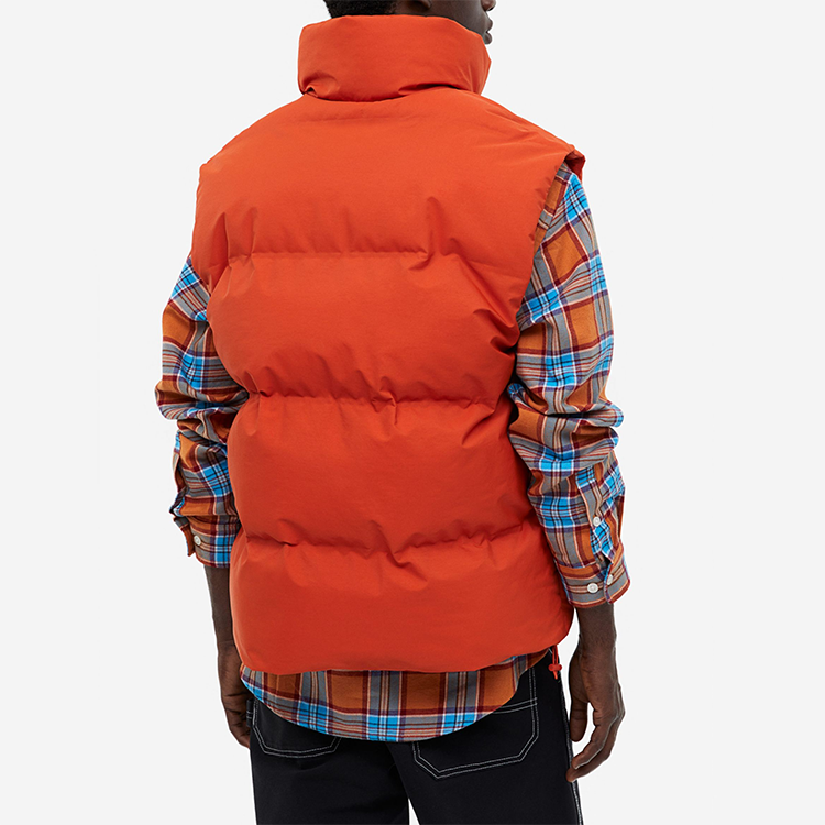 Custom Label Outwear Zip Up Men's Jacket Winter Polyester Windproof High Quality Puffer Vest