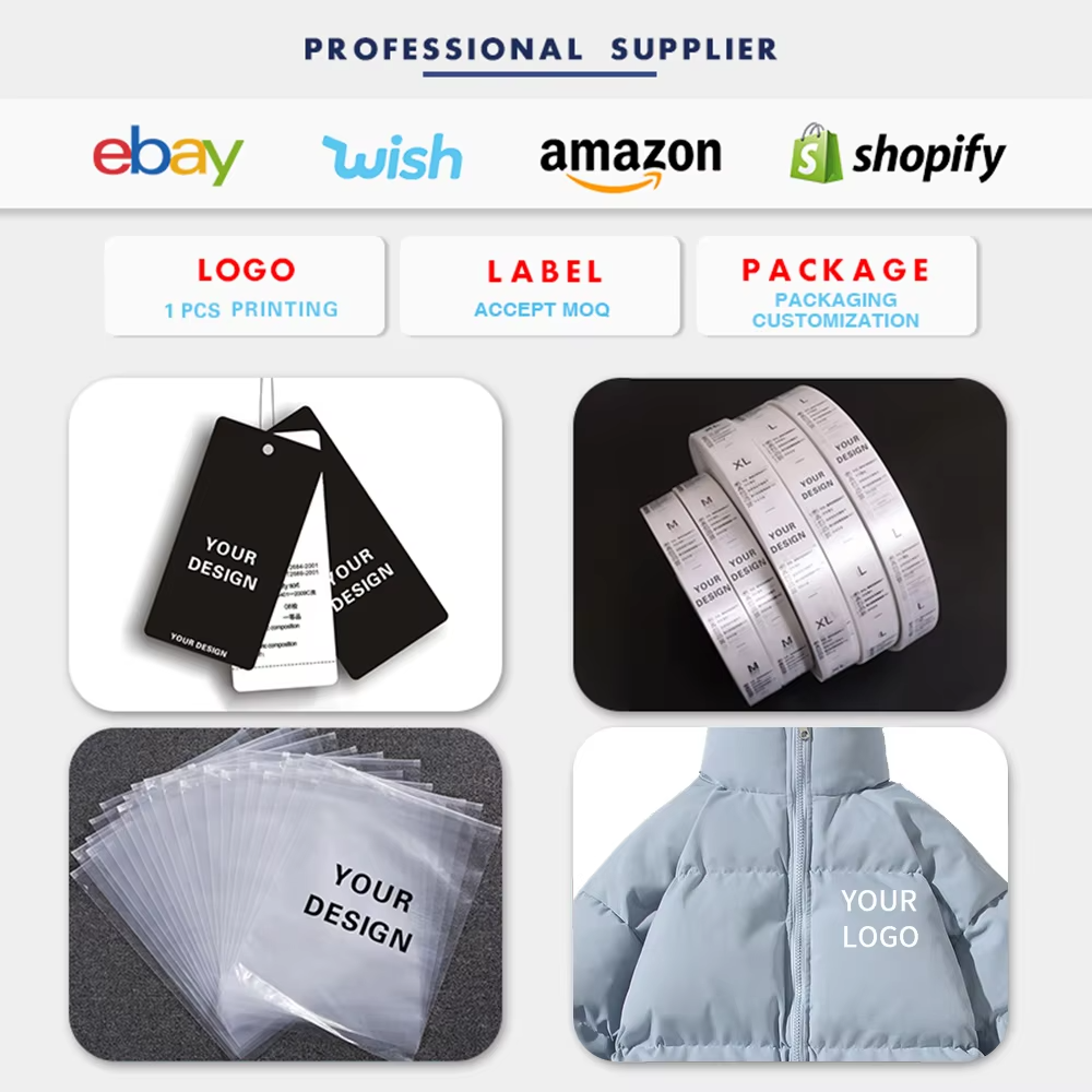 Winter Down Coat Hoodie Puffer Men Clothing Jacket Streetwear Printing Webbing Thickening Bubble Down Coats Men's Jackets