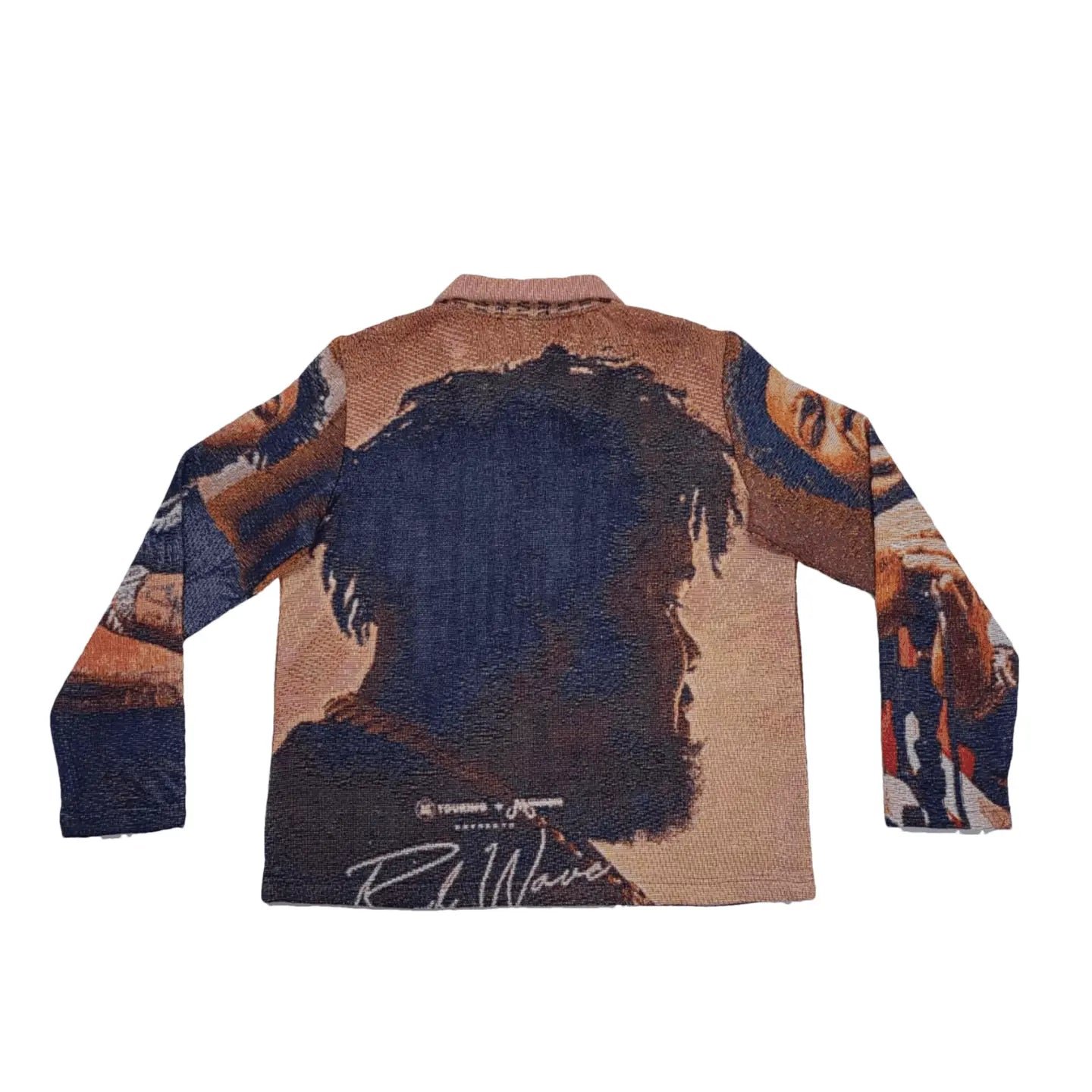 Custom Hiphop Tapestry Jacket Woven Jacquard Blanket Jacket Tapestry Zip Up Jacket