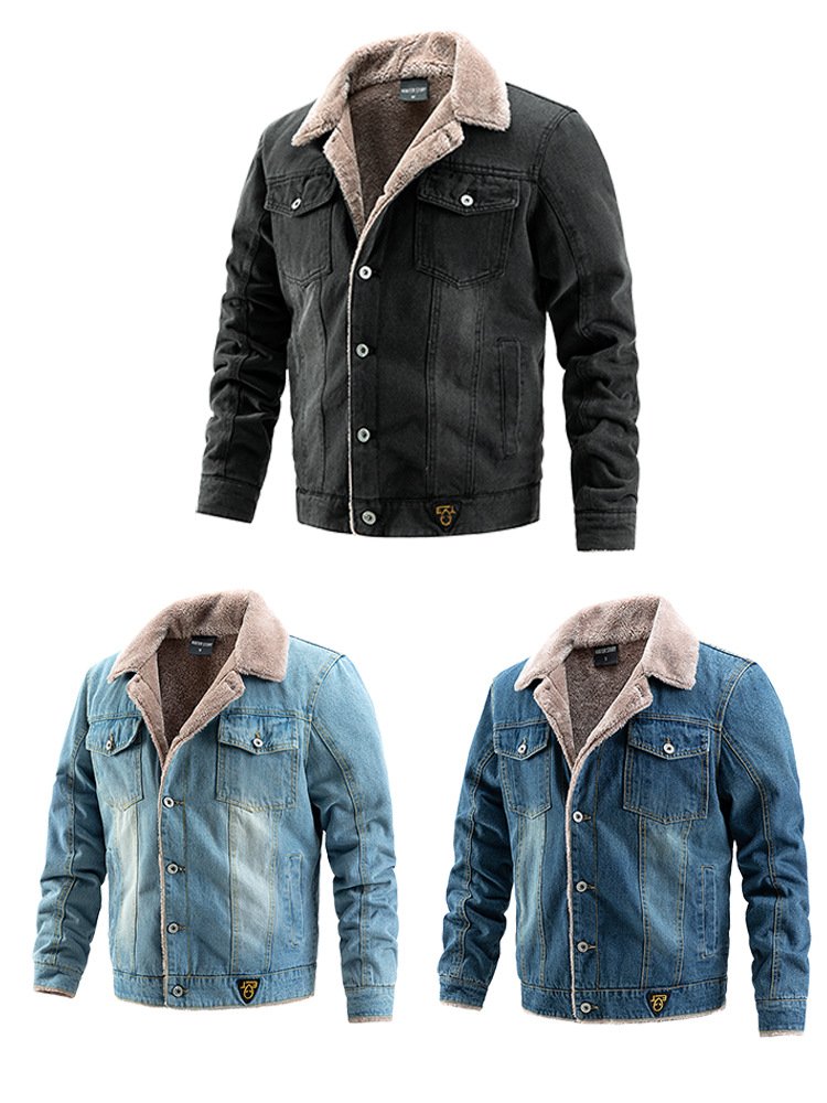 Winter Classic Casual Sport Plus Size Fleece Jacket Men's Jackets