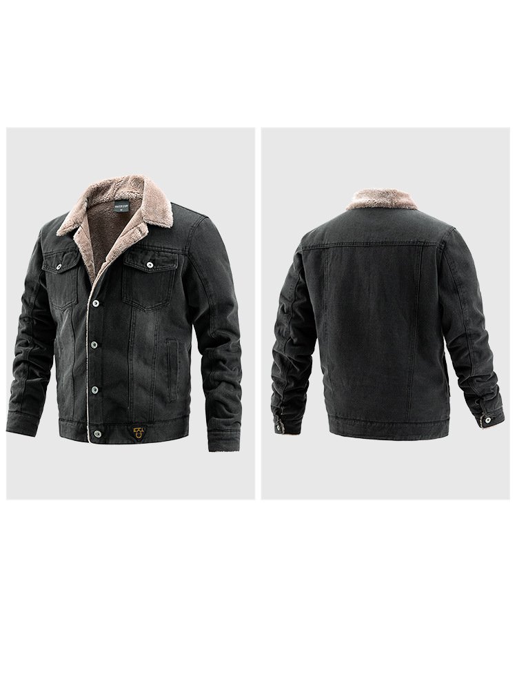 Winter Classic Casual Sport Plus Size Fleece Jacket Men's Jackets