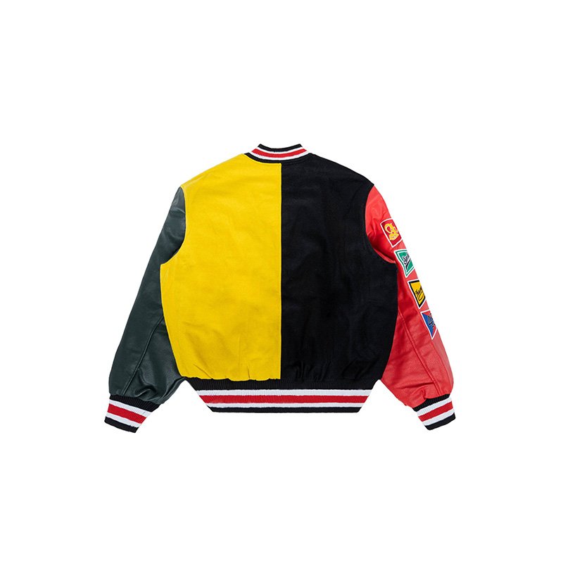 OEM Custom Quilted Coats Oversize Felt Leather Warm Outdoor Windproof Jacket Varsity Men's Jacket