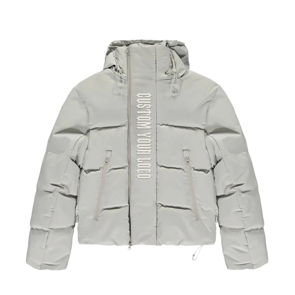 Outdoor wear Custom waterproof jacket for men winter glossy padded bomber warm thick down men's hooded jacket