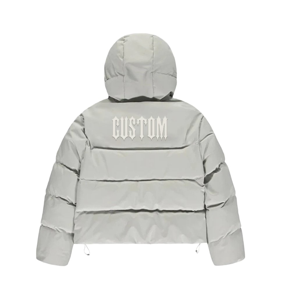 Outdoor wear Custom waterproof jacket for men winter glossy padded bomber warm thick down men's hooded jacket