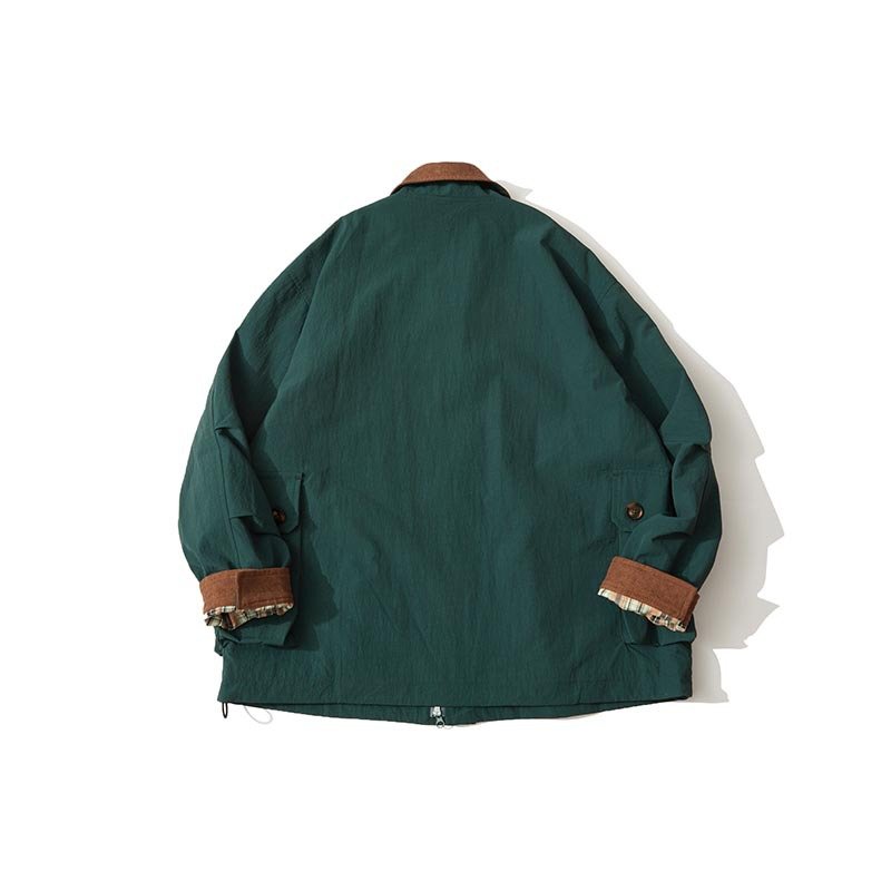 Fengway Custom Heavy Canvas Gusseted Pockets Man's Plain Lined Coaches Jacket Mens Designer Work Jacket For Sale