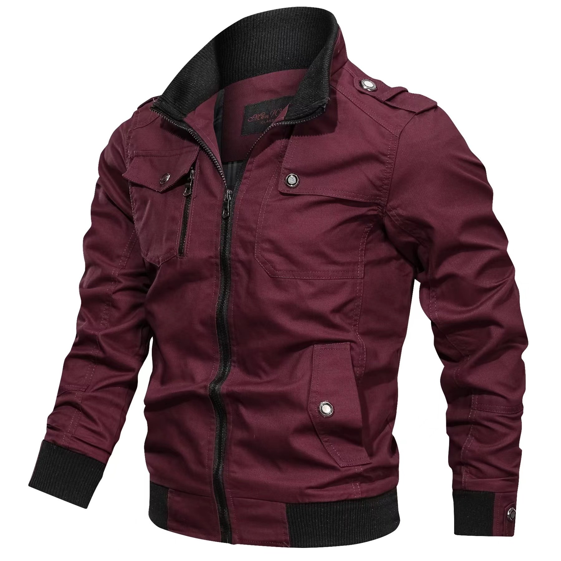 Undefined New autumn and winter men's stand collar cotton pilot jacket fashion casual large men's jacket