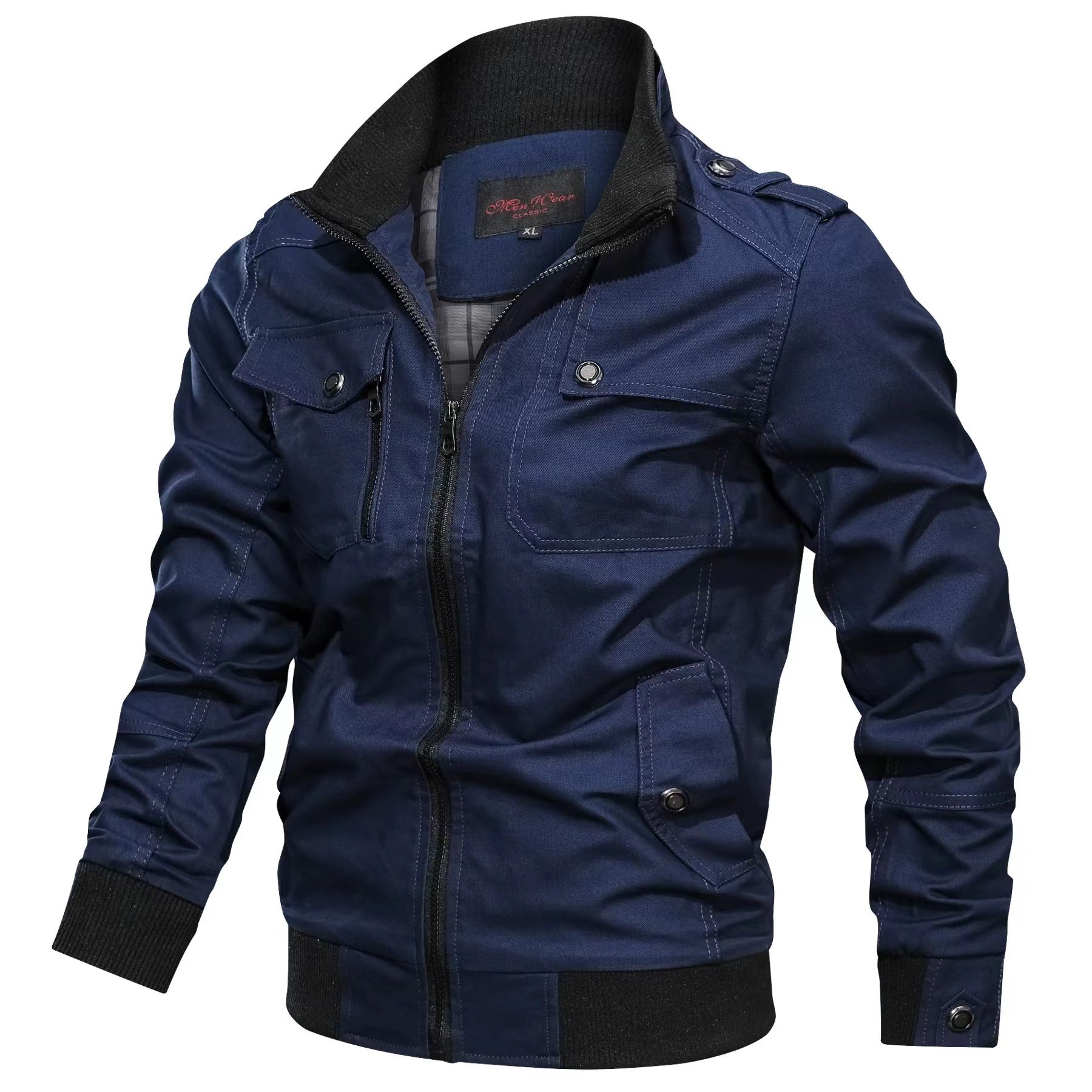 Undefined New autumn and winter men's stand collar cotton pilot jacket fashion casual large men's jacket