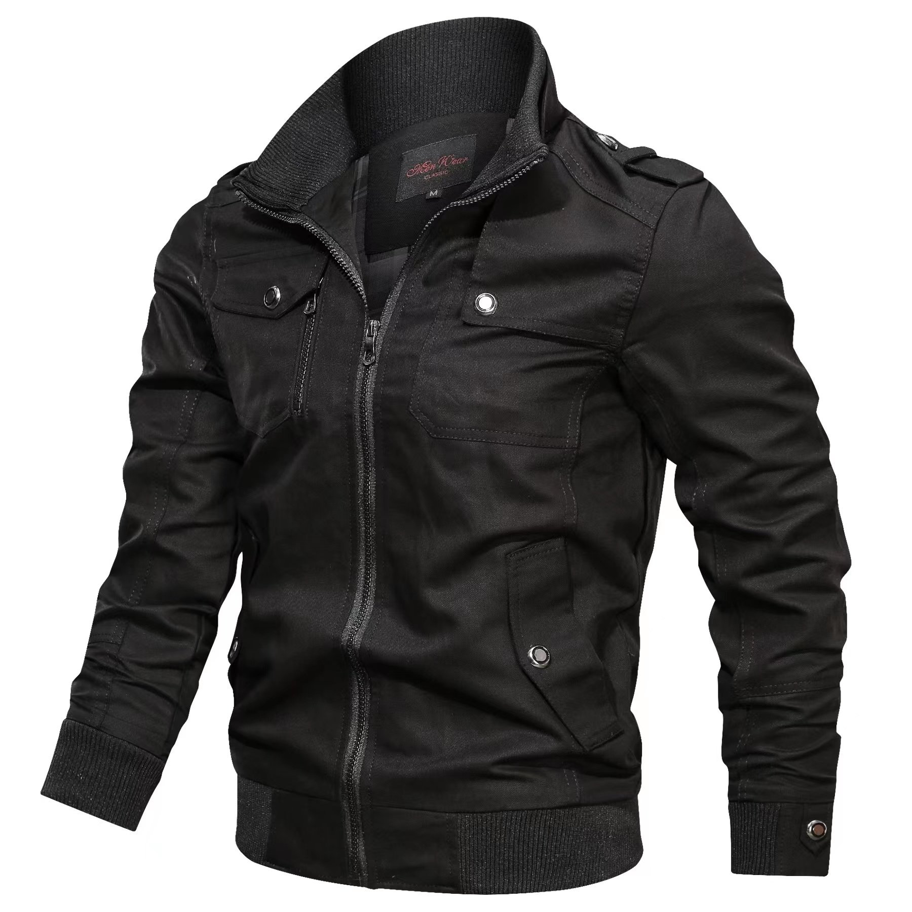 Undefined New autumn and winter men's stand collar cotton pilot jacket fashion casual large men's jacket