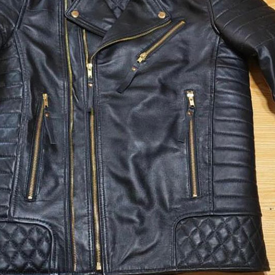 2023 Best quality men's Custom Black Leather Jacket New Fashion men Casual leather Biker Jacket Men Casual Stand Collar Zip Up