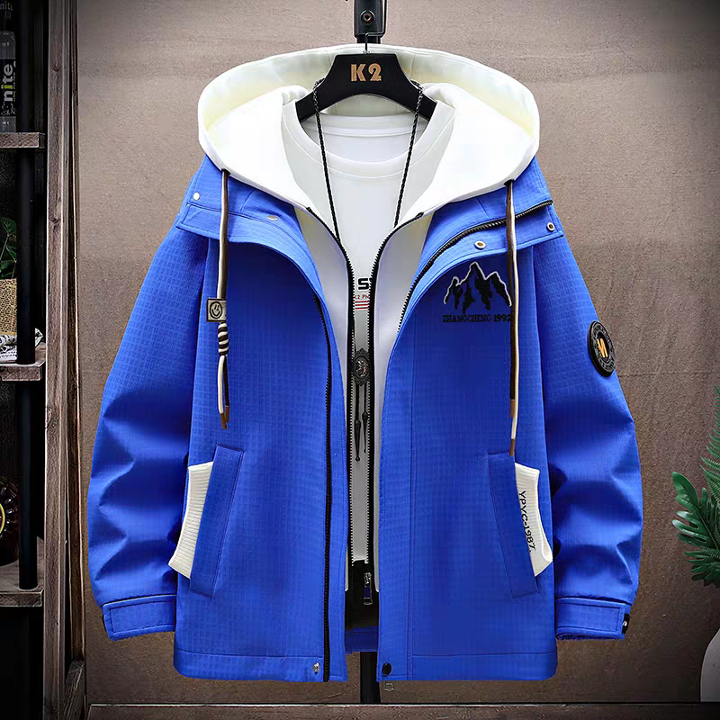 2024 hot selling men's jacket autumn and winter new fashion hip-hop casual hooded sports trend jacket