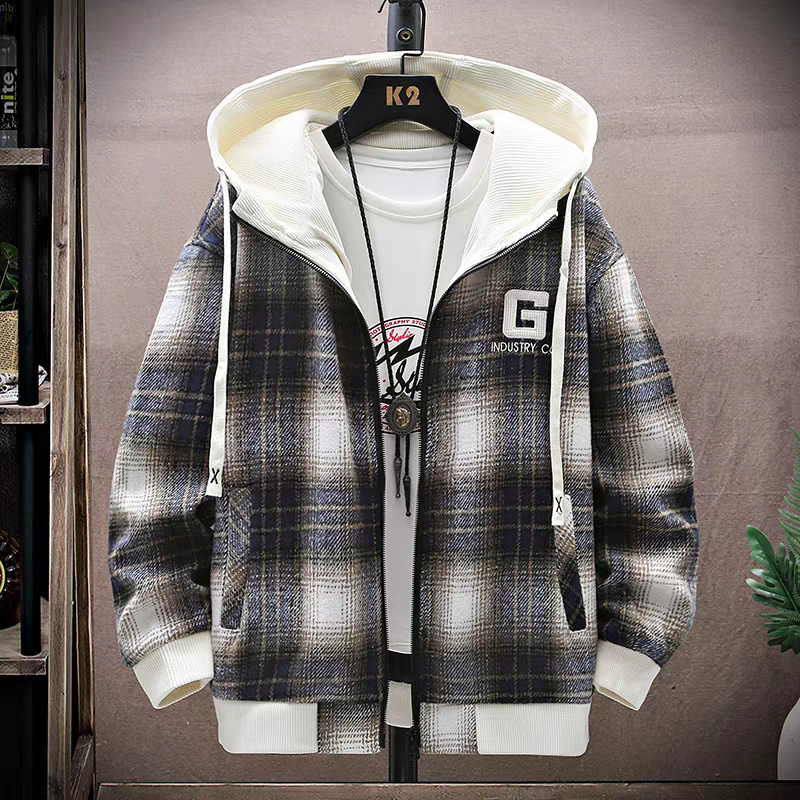 2024 hot selling men's jacket autumn and winter new fashion hip-hop casual hooded sports trend jacket