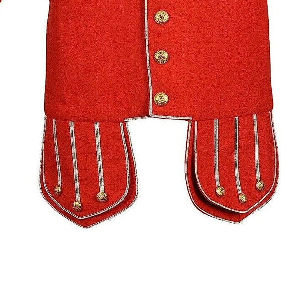 Red Color Wholesale Clothing Custom Men jacket Casual Plain Windproof Soft Red OEM pipe band doublets jacket