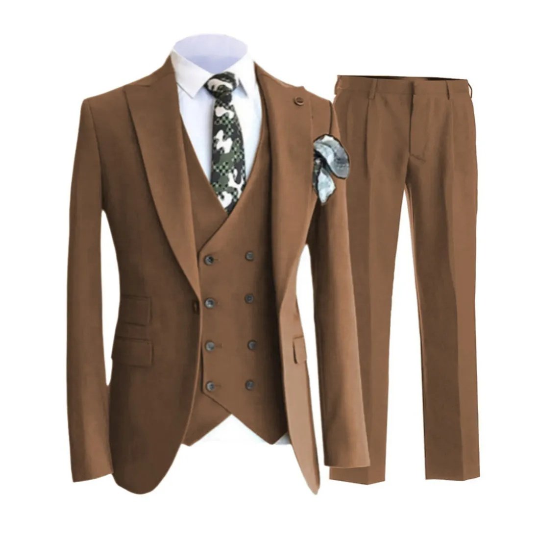 Top Sale Slim Fit Suits for Men 3-Piece Wholesale Pent Coat Business Formal Wedding Suit Single Breasted Closure Breathable