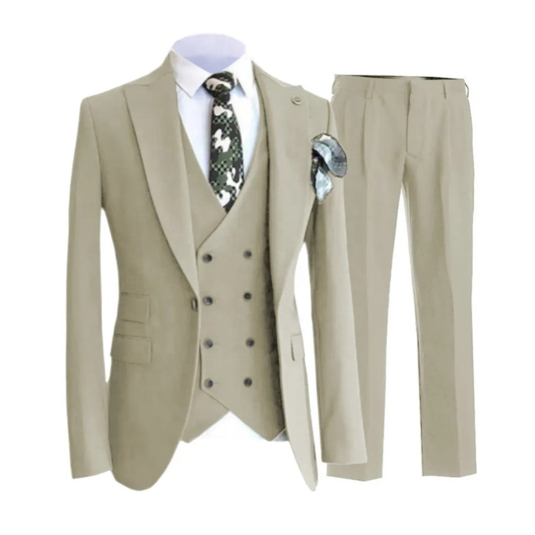 Top Sale Slim Fit Suits for Men 3-Piece Wholesale Pent Coat Business Formal Wedding Suit Single Breasted Closure Breathable