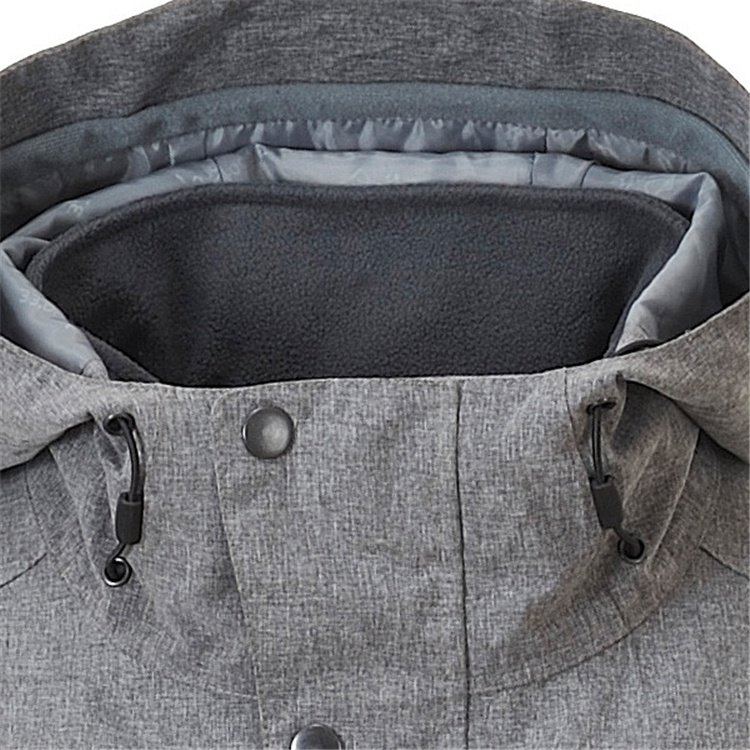 Casual Winter Two-in-One Jackets for Men XL Size Hooded with Embroidery Decoration Breathable Coated Custom Logo