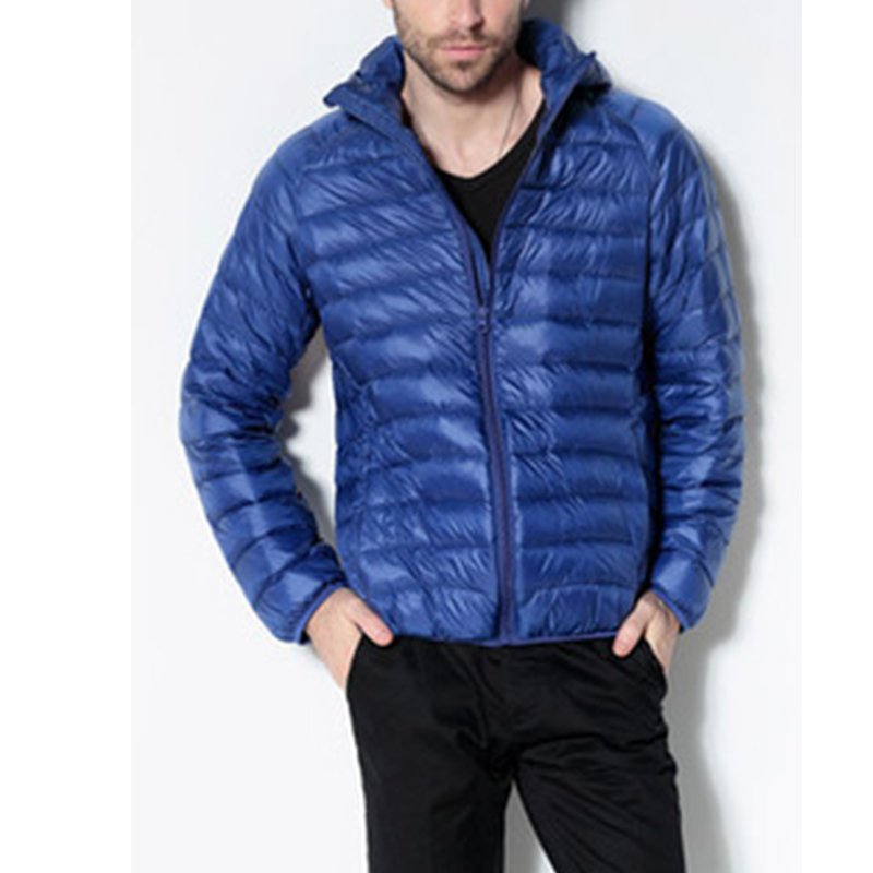 Winter Solid Color Custom Logo Plus Size Men'S Down Coats Thick Fashion Hooded Men'S Coats Outdoor Men'S Jackets Puffer Jacket