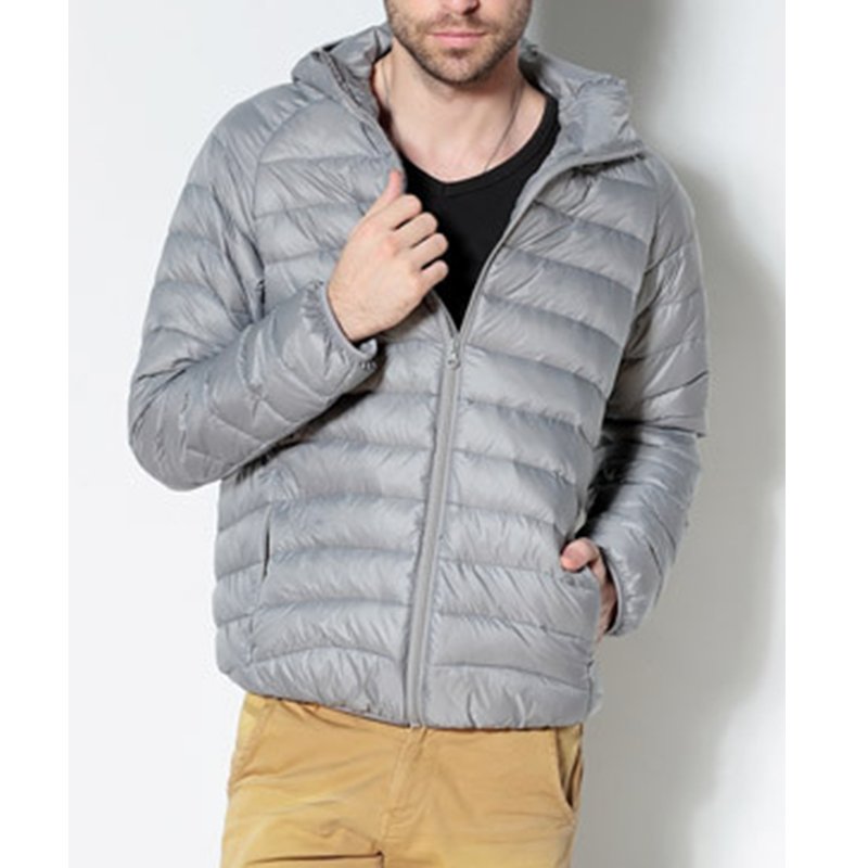 Winter Solid Color Custom Logo Plus Size Men'S Down Coats Thick Fashion Hooded Men'S Coats Outdoor Men'S Jackets Puffer Jacket