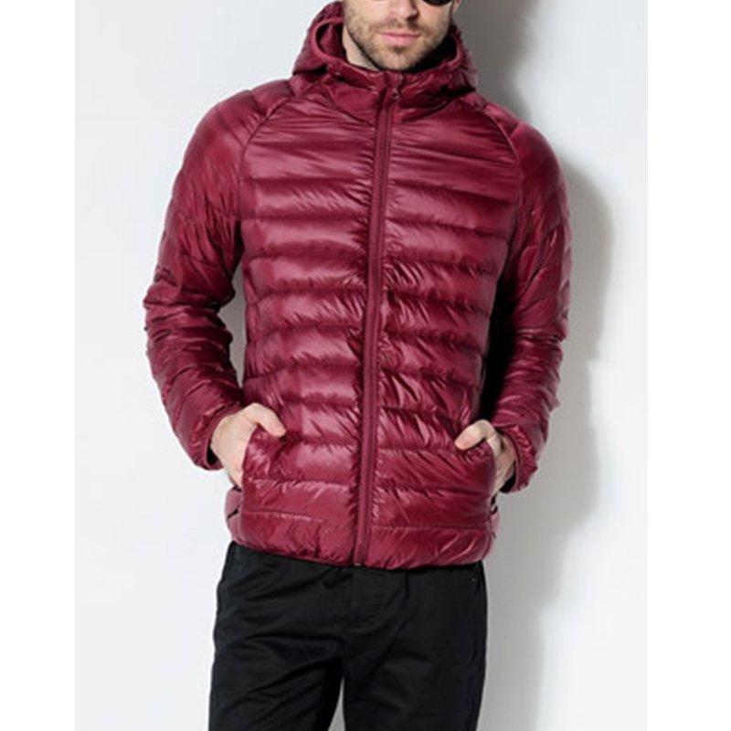 Winter Solid Color Custom Logo Plus Size Men'S Down Coats Thick Fashion Hooded Men'S Coats Outdoor Men'S Jackets Puffer Jacket