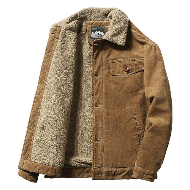 Manufacturer Custom Logo Street Wear Zip Up Fleece Coat Men's Winter Jacket Fleecy Lamb Men's Jacket Coat