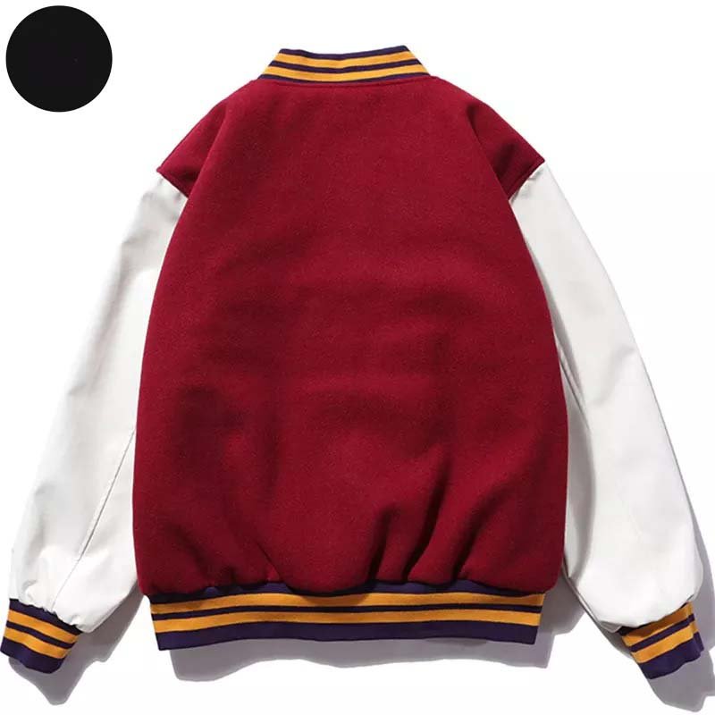 boxy varsity jacket Baseball jacket Music Band Mens Letters Embroidery Patchwork College Jackets