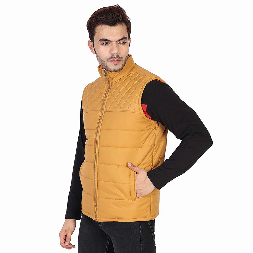 Mens Winter Sleeveless Jacket Men Down Vest Men's Warm Coats Male Nylon Polyester Street Wear Gilet Jacket