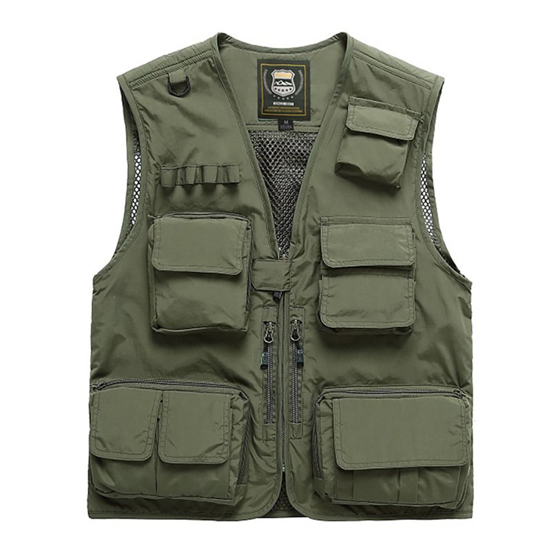 PASUXI Wholesale Mens Outdoor Mesh Fishnet Vest Fishing Utility Travel Plus Size Vests For Men Quick Dry Sports Wear Jacket