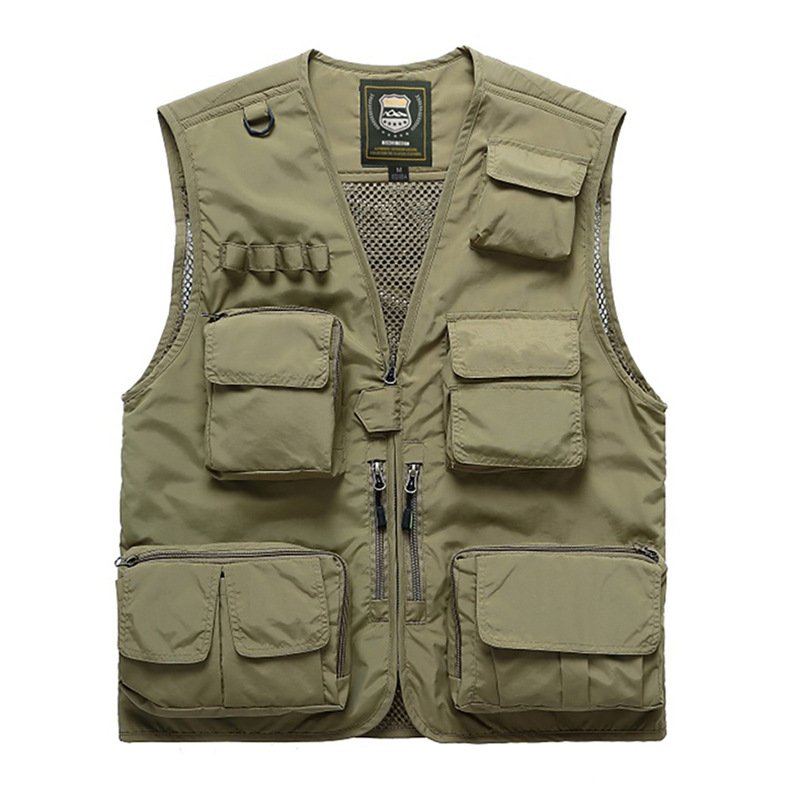 PASUXI Wholesale Mens Outdoor Mesh Fishnet Vest Fishing Utility Travel Plus Size Vests For Men Quick Dry Sports Wear Jacket