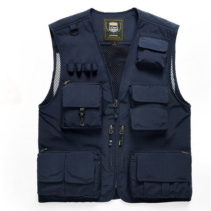 PASUXI Wholesale Mens Outdoor Mesh Fishnet Vest Fishing Utility Travel Plus Size Vests For Men Quick Dry Sports Wear Jacket