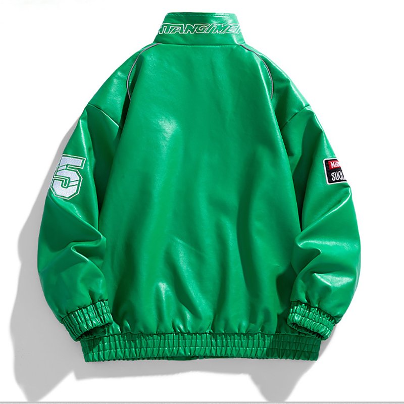Popular Product Men's Fashion Motorcycle Leather Jacket Casual Bomber PU Leather Jacket For Men Custom Size Jacket