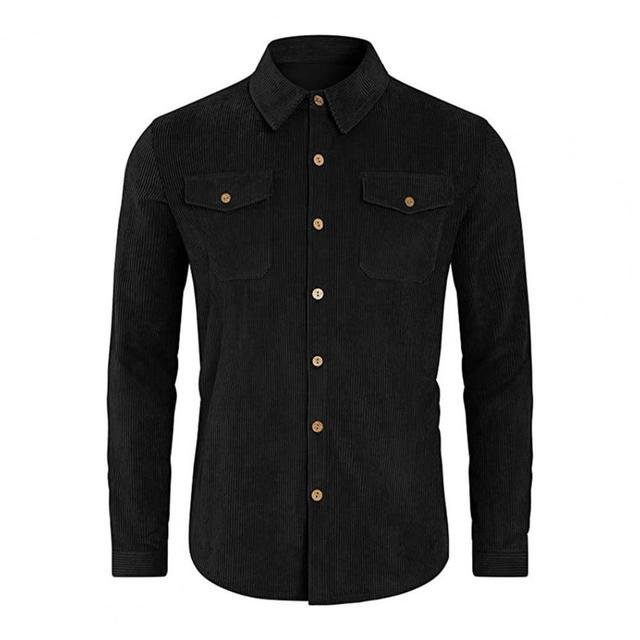Men Shirt Fashion Turn-down Collar Soft Autumn Tops Buttons Cardigan Men Tops Customized men's jacket