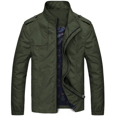 Thin Mens Stand Collar Jacket