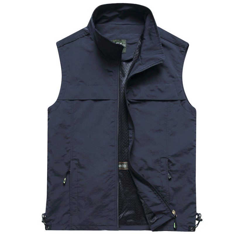 Wholesale High Quality Cotton Utility Vests with Pockets Cargo Coat Plain Custom Men Waistcoat