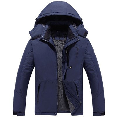 Winter Warm Windproof Windbreaker Mens Thick Big Tall Jacket Coat Outdoor Hooded Parka Plus Size Men's Jacket