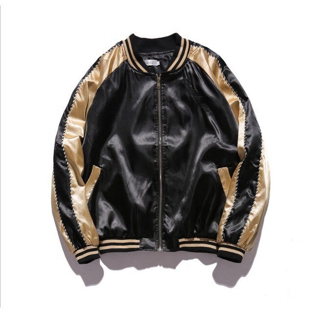OEM Service 2024 New Fashion Satin Varsity Jacket Men Basketball High Quality Embroidered Baseball Varsity Jacket