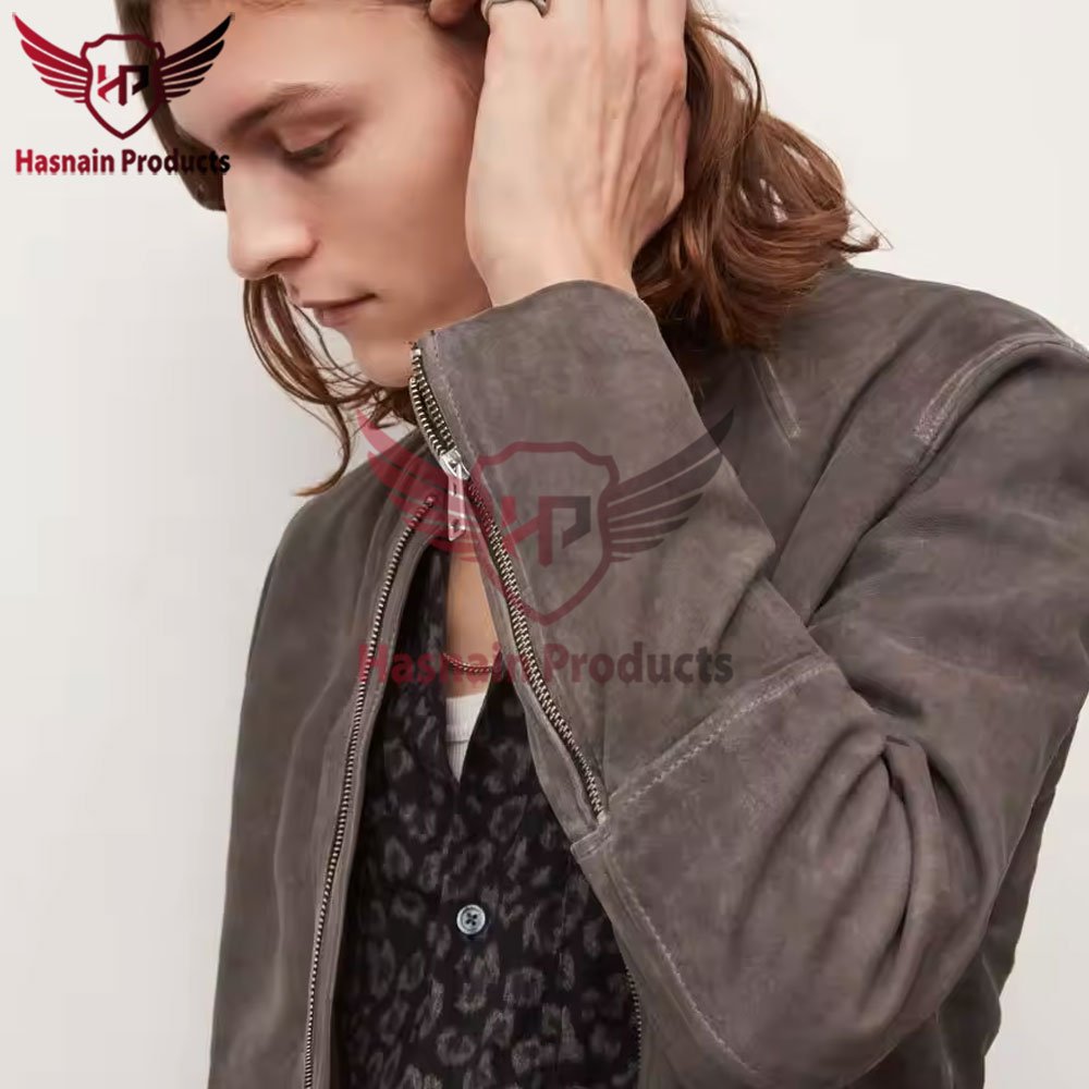Ultimate Style Statement: Premium Suede Leather Jacket for Men Suede leather jacket Premium quality Hot sale Men's fashion