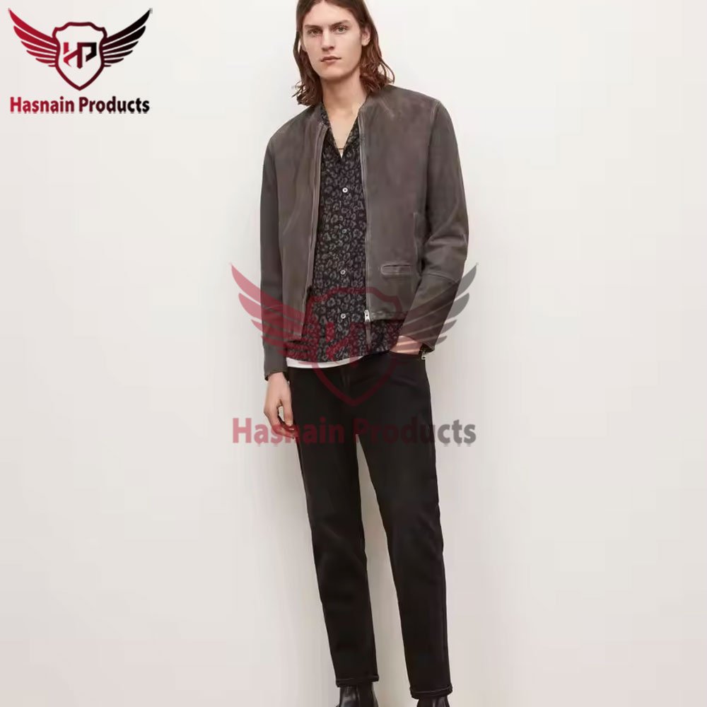Ultimate Style Statement: Premium Suede Leather Jacket for Men Suede leather jacket Premium quality Hot sale Men's fashion