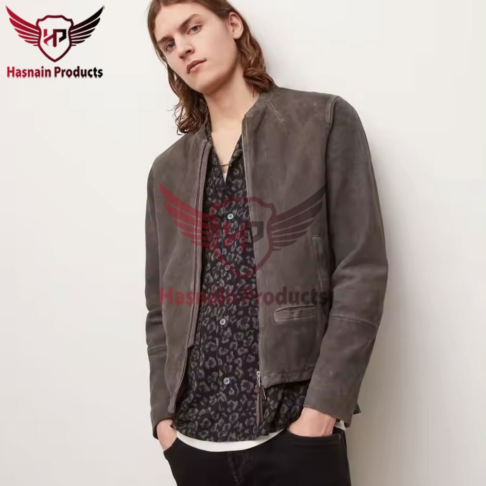 Ultimate Style Statement: Premium Suede Leather Jacket for Men Suede leather jacket Premium quality Hot sale Men's fashion