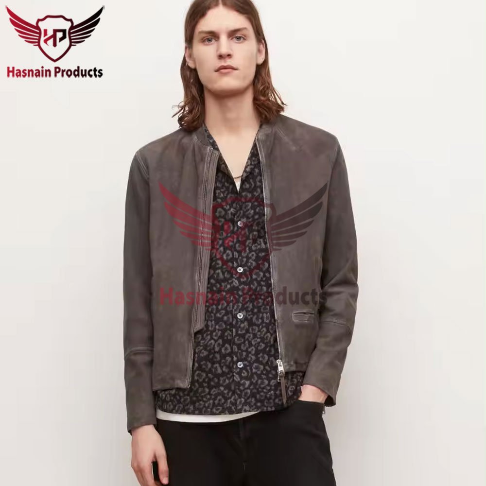 Ultimate Style Statement: Premium Suede Leather Jacket for Men Suede leather jacket Premium quality Hot sale Men's fashion
