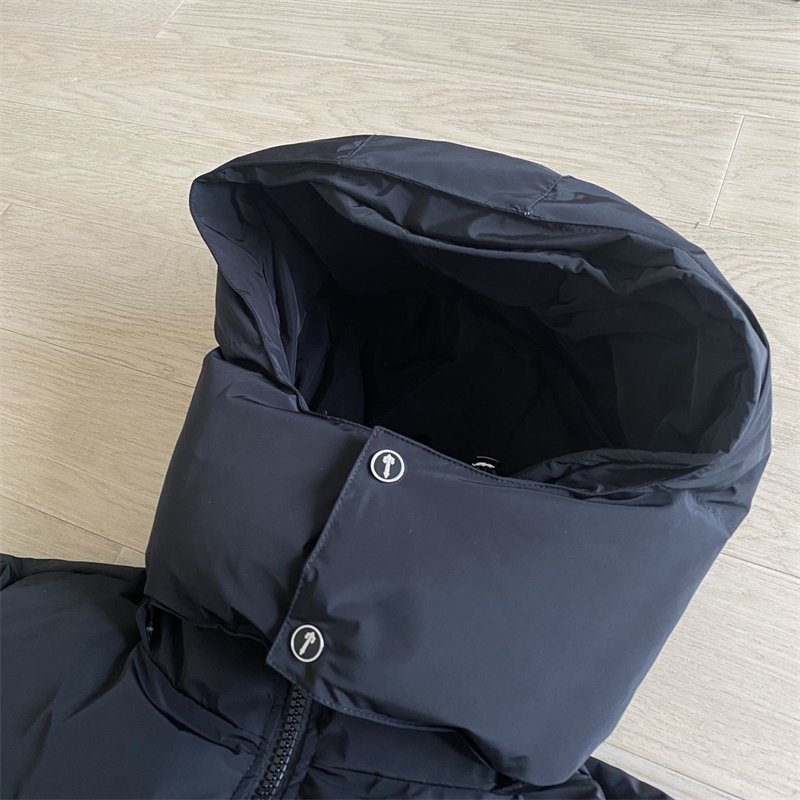 2022 Winter Men's Trapstar Jacket Puffer Oversized Lrongate Top Quality Embroidered Women's Coat Super Long Super Thick Warmth