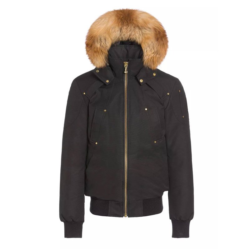 Palm Moose Men's High Quality Winter Down Coat Hooded Down Jacket Male Canada Fox Fur-Trim Bomber Jacket