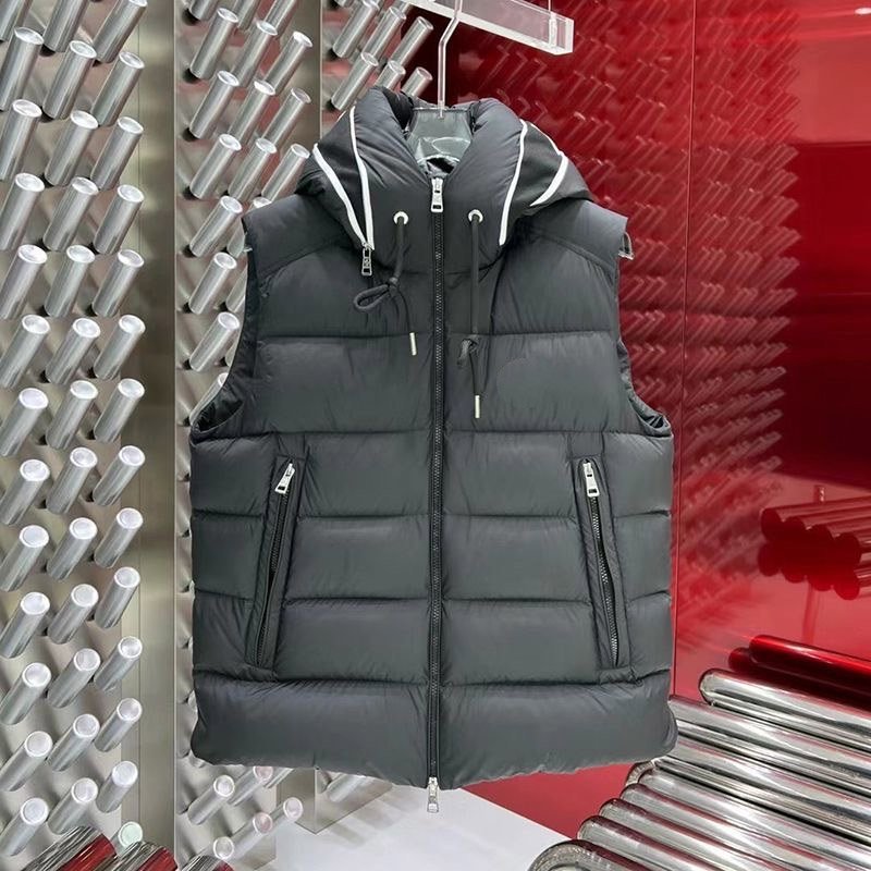 Men's Winter Outdoor Puffer Waistcoat Vest Down Jacket Thick Hooded Body Warmer