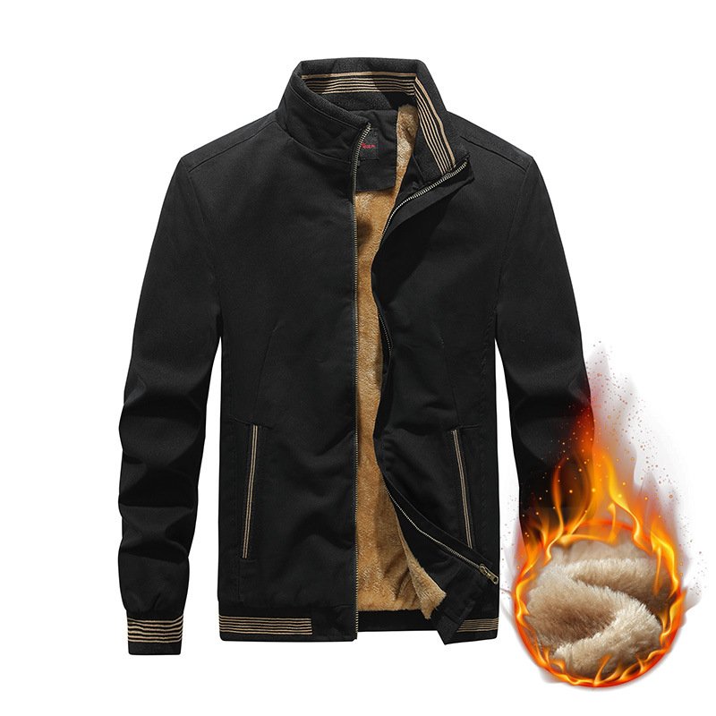 Hot Selling Handsome Style Men's Thick Jackets Plus Size Winter Micro Polar Fleece Varsity Men's Jacket