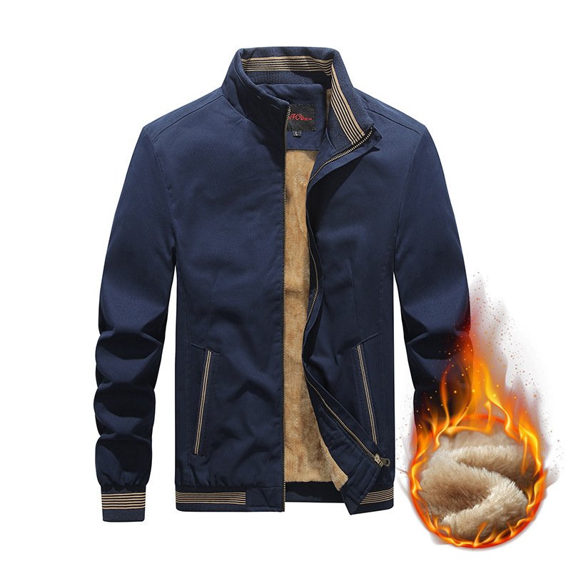 Hot Selling Handsome Style Men's Thick Jackets Plus Size Winter Micro Polar Fleece Varsity Men's Jacket