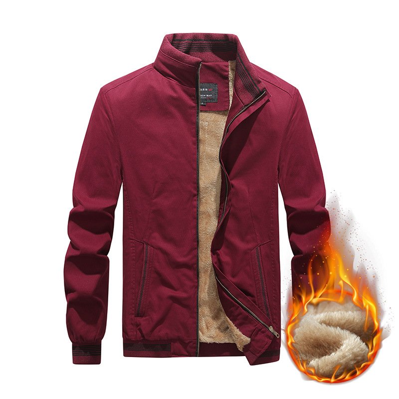 Hot Selling Handsome Style Men's Thick Jackets Plus Size Winter Micro Polar Fleece Varsity Men's Jacket