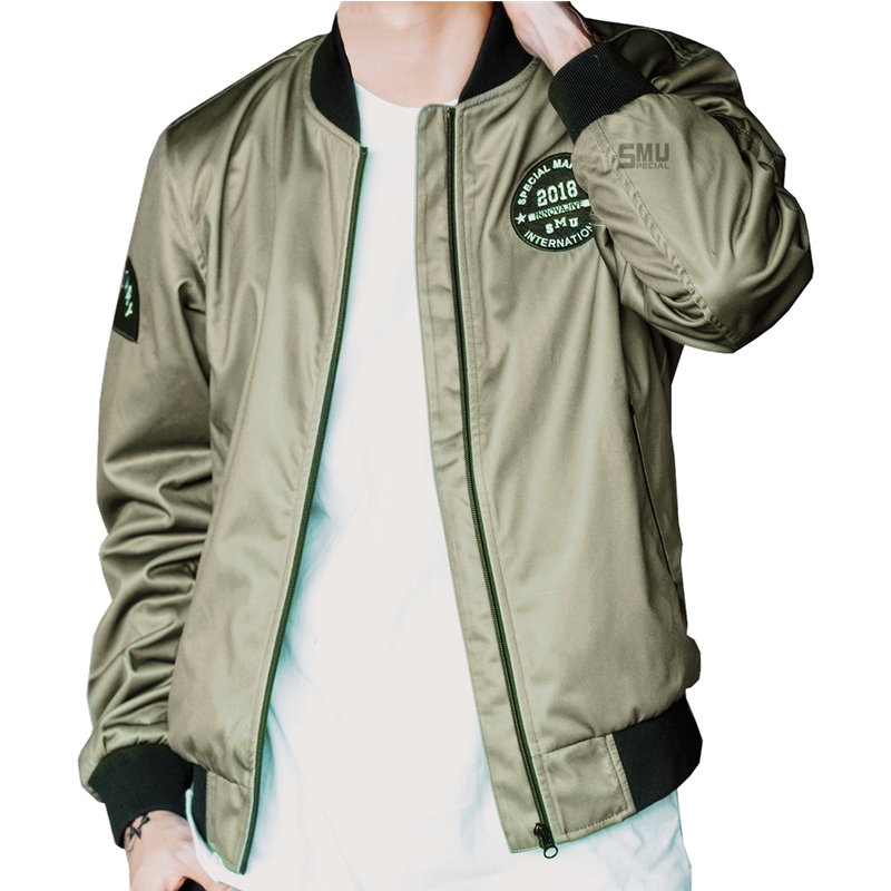 OEM Custom Logo Men's Bomber Varsity Jacket 100%polyester Light Weight Waterproof Private Label Windbreaker Flight Jacket