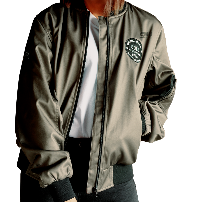 OEM Custom Logo Men's Bomber Varsity Jacket 100%polyester Light Weight Waterproof Private Label Windbreaker Flight Jacket