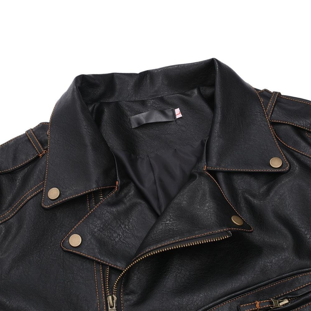 New style men irregular zipper motorcycle leather jacket plus size top quality waterproof windproof genuine leather jacket coat